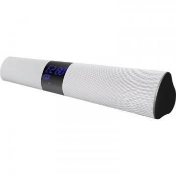 Altavoz estéreo HiFi inalámbrico Bluetooth de 10W con barra de sonido, pantalla LED, reloj y soporte para TF/FM/USB para ordenador y TV
