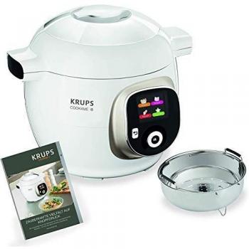 Krups Cook4Me+ Multicooker 6L 1600W Gris/Blanco con Recetas Digitales y Funciones de Cocción Rápida