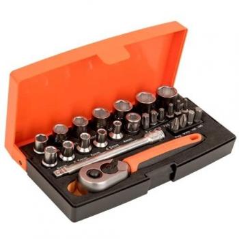 Bahco SL25 JGO.Llaves DE Vaso 1/4, 0 W, 0 V, multicolor, 10.2 cm, Set de 25 Piezas