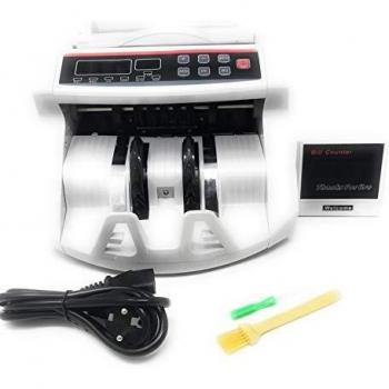 TEMPO DI SALDI Cuenta banconote profesional con detector de billetes falsos y 2 pantallas LED