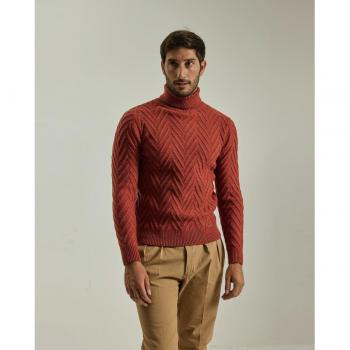 PuroEGO Jersey Hombre Cuello Alto Ocre