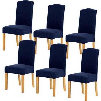 TIANSHU Fundas para sillas 6 Piezas,Poliéster Elástica Fundas sillas Duradera Modern Bouquet de la Boda Hotel Decor Restaurante