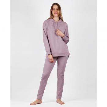 Pijama Make it Happen azul con capucha y manga larga para mujer
