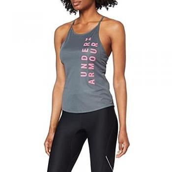 Under Armour UA Speed Stride Split Tank Tanque, Mujer, Gris