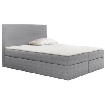 Cama Continental Baltimore 163 Individual 120x200 cm con Tapiz y Somieres, Color Gris, Dimensiones Totales 120x213x120 cm