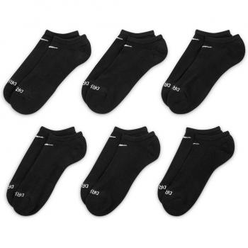 Pack de 6 pares de calcetines Nike Everyday Plus con almohadilla, cortos para entrenamiento, color negro (M)