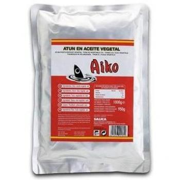 Aiko - Atún en Aceite de Girasol - Ideal para Preparar Todo Tipo de Comidas- 1000 Gramos