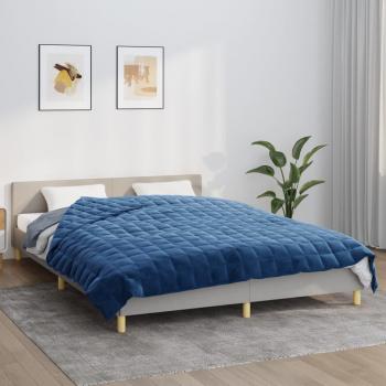 vidaXL Weighted Blanket Blue 200x200 cm 9 kg Fabric