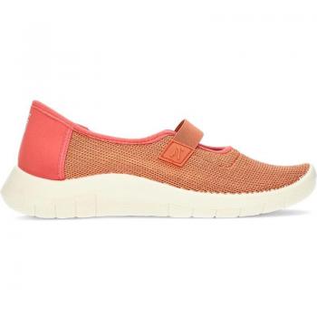 Cómoda Bailarina deportiva mujer Arcopedico CIBELE, suave y fresco tejido elástico tricotado rojo, suela ligera, sistema Doble Arco para asegurar el apoyo, altura tacón bajo (3-5 cm), referencia
