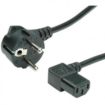 Value Cable de Red, Toma IEC acodada, Negro, 1,8 m