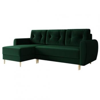Sofá rinconero Memphis 109 con función de descanso y caja de ropa de cama, dimensiones 234 x 95 x 139 cm