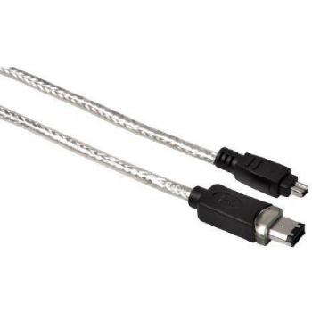 Hama - FireWire adaptador Cable IEEE1394a 4-pin Plug - 6-pin Plug, 2m, IEEE 1394 Plug, 4-pin, IEEE 1394 Plug, 6-pin