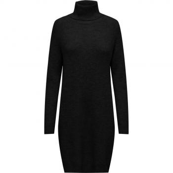 ONLY Women's Long-Sleeved Turtleneck Sweater Dress - Black Silly Style