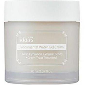 Klairs Fundamental Water Gel Cream 70 ml - Moisturizing gel cream for the face, vegan, contains Jeju green tea water and panthenol