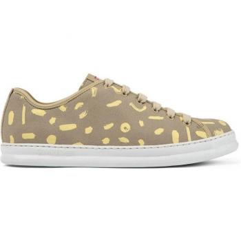 CAMPER Runner - Men's Sneakers - Beige/Yellow, Size 39, Smooth Leather