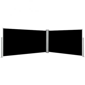 vidaXL Retractable Side Awning Black 160x600 cm