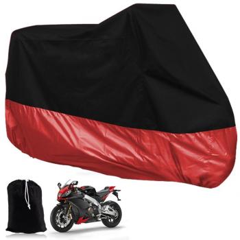 Funda Cubierta Protector Impermeable XXXL pra Harley Moto/Motocicleta rojo negro