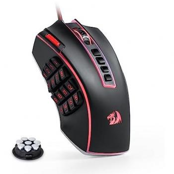 Redragon M990 MMO High Precision Wired RGB Gaming Mouse with 32000 DPI, 23 Programmable Buttons, and 16 Side Macro Keys