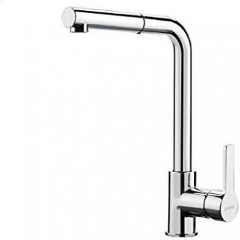 Grifo Monomando de Cocina Smeg MID1CR Cromo con Ducha Extraíble