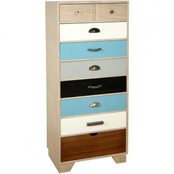 PAME 40713 - Chifonier de madera con cajones colores
