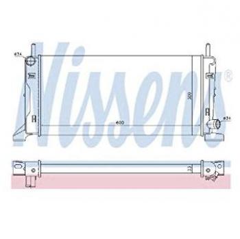 Radiador de refrigeración del motor NISSENS 621541