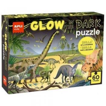 Puzzle Infantil Brilla en la Oscuridad Dinosaurios 60 Piezas