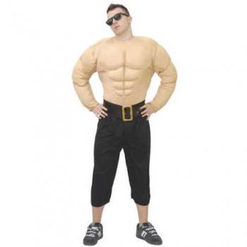 Camiseta Disfraz Forzudo Musculoso Adulto Talla L 52-54