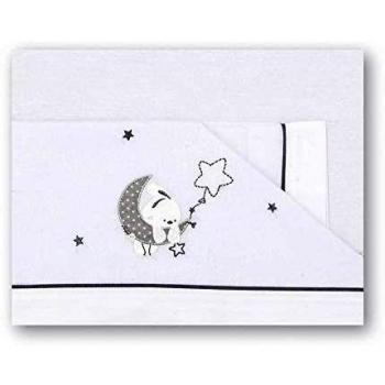 Pirulos Luna - Sábanas franela para cuna, color gris