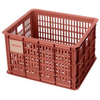 Cesta de bicicleta Basil Crate 29.5L Roja reciclada