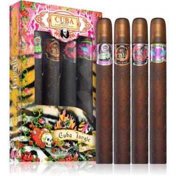 Cuba Jungle Original 4-Piece Perfume Gift Set - Includes Snake, Tiger, Zebra Heartbreaker - 1.17 Oz EDP