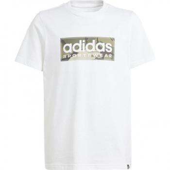 Camiseta de Manga Corta Adidas para niños en color blanco