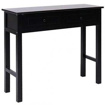 vidaXL Mesa consola de madera negra 90x30x77 cm