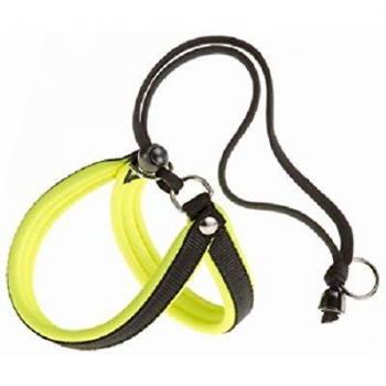 Arnés para Perros Ferplast Agila Fluo 8 Nylon Amarillo - Tamaño S: 69-77cm, Ancho: 25mm