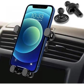 Syncwire soporte movil coche gravedad soporte movil para rejilla del aire soporte telefono automatico ajustable por gravedad para iphone 11 pro xs max xr samsung s10 a50 xiaomi redmi note 8 mi 9t