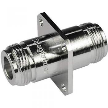 Adaptador RF N Hembra a Hembra 50Ω, Recto, 11GHz, Aleación de Níquel y Cobre