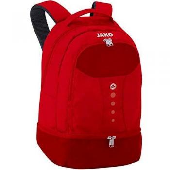 Mochila Jako Striker Unisex Roja con Compartimento Inferior, 34 x 21 x 46 cm