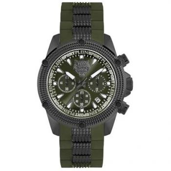 Plein Sport Hurricane Chrono Watch, Green Male, Size: ONE SIZE