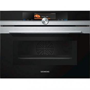 Horno Compacto Integrado con Microondas Siemens iQ700 CM678G4S1 - 1000 W, 45 L, Acero Inoxidable, Autolimpieza Automática