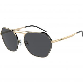 Emporio Armani EA2148 Polarized Women's Sunglasses Gold Size 56 Geometric Design