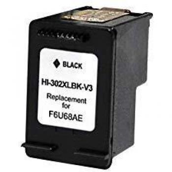FasaWorld - Compatible HP 302XL V3 Negro Cartucho DE Tinta REMANUFACTURADO F6U68AE F6U66AE