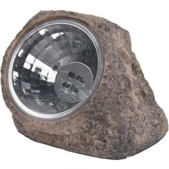 Faro Solar LED Piedra Gris Claro 11x12x8,2 cm
