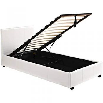 Cama en PVC Carla con Contenedor - 90 x 190 cm - Blanco