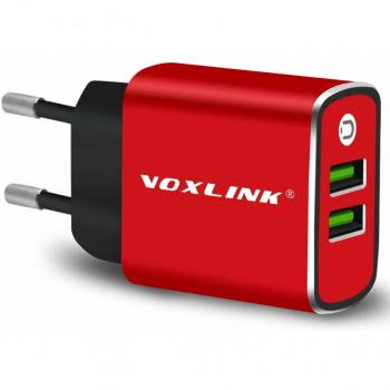 USB Cargador de Viaje con 2 Puertos Cargador Movil Universal, Aleación de Aluminio USB Adaptador para Huawei, Xiaomi, iPad, iPhone, Samsung,Teléfonos Inteligentes, Tabletas, MP3 y Otros