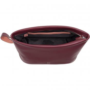 Dudu - Neceser de mujer de belleza de piel con cremallera, estuche de belleza para mujer de cuero con cremallera, bolsa de aseo, colores vibrantes grandes, ideal para viajes, gimnasio, spa, interior repelente