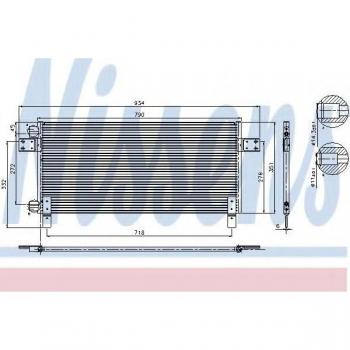 Condensador de aire acondicionado NISSENS 94681, compatible con sistemas de aire acondicionado, alta eficiencia, diseño optimizado para refrigeración, fabricado con materiales de calidad para mayor durabilidad
