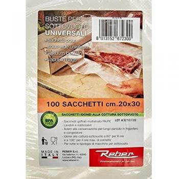 Sacchetti Sottovuoto Goffrati Reber 20x30 cm - Paquete de 100 piezas