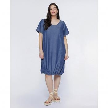 Vestido globo de manga corta en TENCEL™