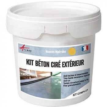 Kit de Betón Cire Exterior - Cedrat Jaune - 2 m² (en 2 capas) para Suelos, Muros, Terrazas y Escaleras - ARCANE INDUSTRIES