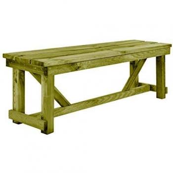 vidaXL Banco de jardín de 140 cm, Madera de Pino impregnada
