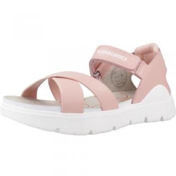 Sandalias Biomecanics Bioevolution de piel rosa cipria con tiras y cierre de velcro para niña, muy cómodas y versátiles (T. 26)
